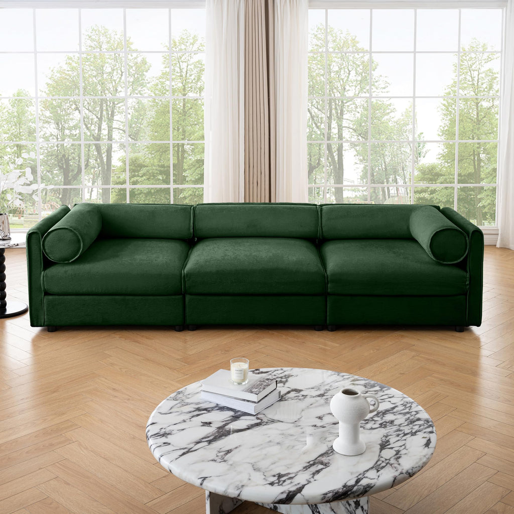 109'' Modular Sectional Sofa, Oversized 4 Seat L Shaped Couch with Storage Ottoman, Extra Deep Seat, Modern Comfy Convertible Chenille Sofa with Chaise, Lounge Couches for Living Room, Camel