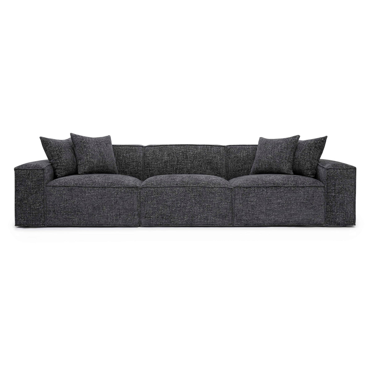 Tov Furniture Mindy Cream Chenille Basketweave Modular Sofa