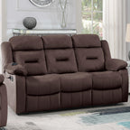Velvet Manual 5-Seater Sofa Set with High Backrest Wide Armrest