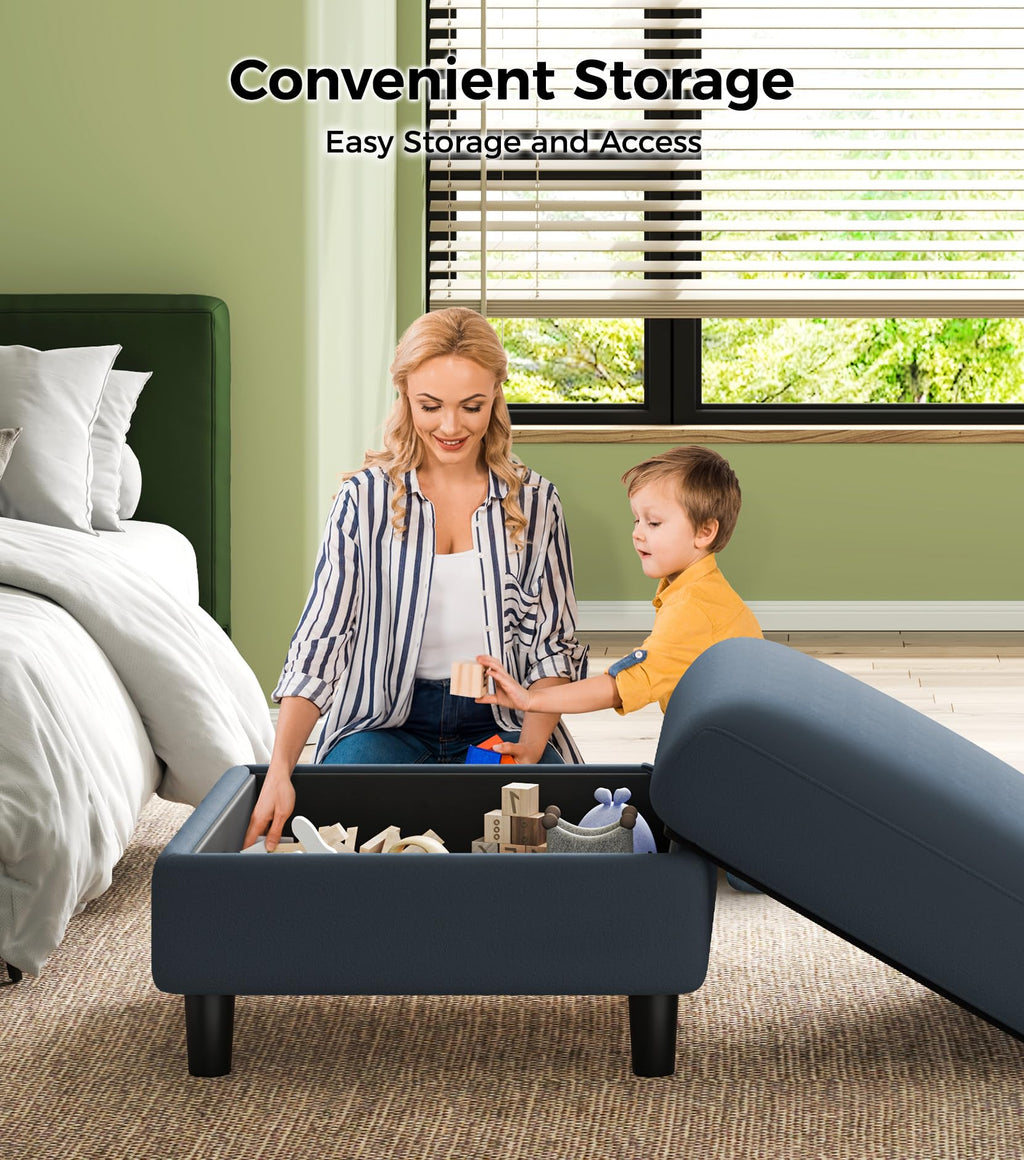 Welzona Loveseat Sofa, Teddy Love seat Couches 83", with 2 Storage Ottomans