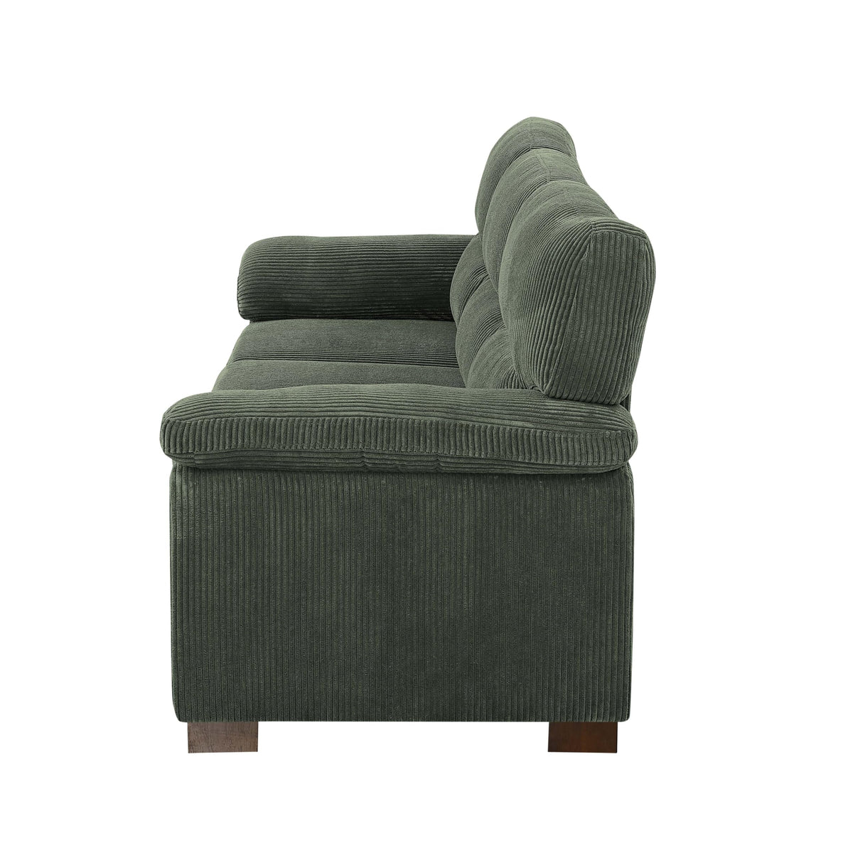 Tidyard Vintage Three-Seat Sofa with Plush Tufted Cushions, Rolled Arms & Leather Upholstery for Living Room Comfort