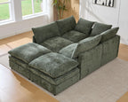 U Shaped Sectional Couches for Living Room 130"