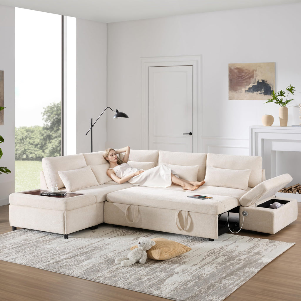 109.4'' Curved Modular Sectional Sofa, Round Sofa with Soft Upholstery