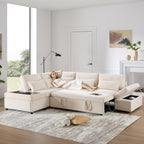 109.4'' Curved Modular Sectional Sofa, Round Sofa with Soft Upholstery