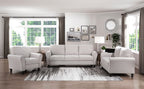 Tidyard Modern Transitional Sand Hued Textured Fabric Sofa with Attached Cushions, Solid Wood Frame, Pocket Coils, Faux Wood Feet, 80.? x 3? x 34.?H