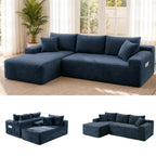 106" Modular Boneless Sofa, Sectional Chaise L-Shaped Couch for Living Room