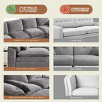 110" Modular Sectional Sofa with Storage, Premium Chenille Cloud Couch with Movable Ottomans, 1200lbs Heavy Duty Deep Seat Sectional, High-Density Foam
