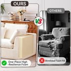 110" Cloud Sectional Couches for Living Room, Warm White