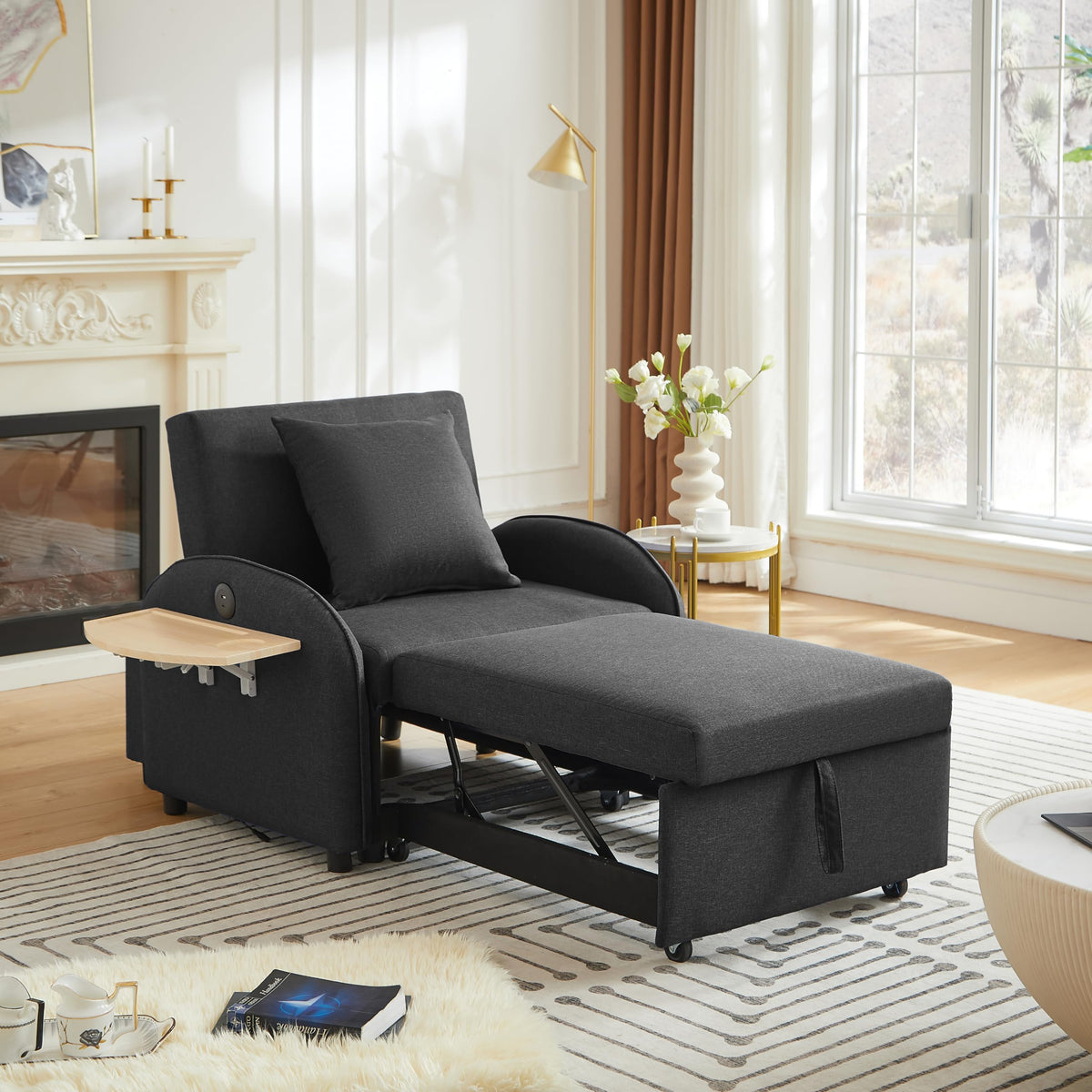 Velvet Chesterfield Sofa Set, 3-Seater and Loveseat