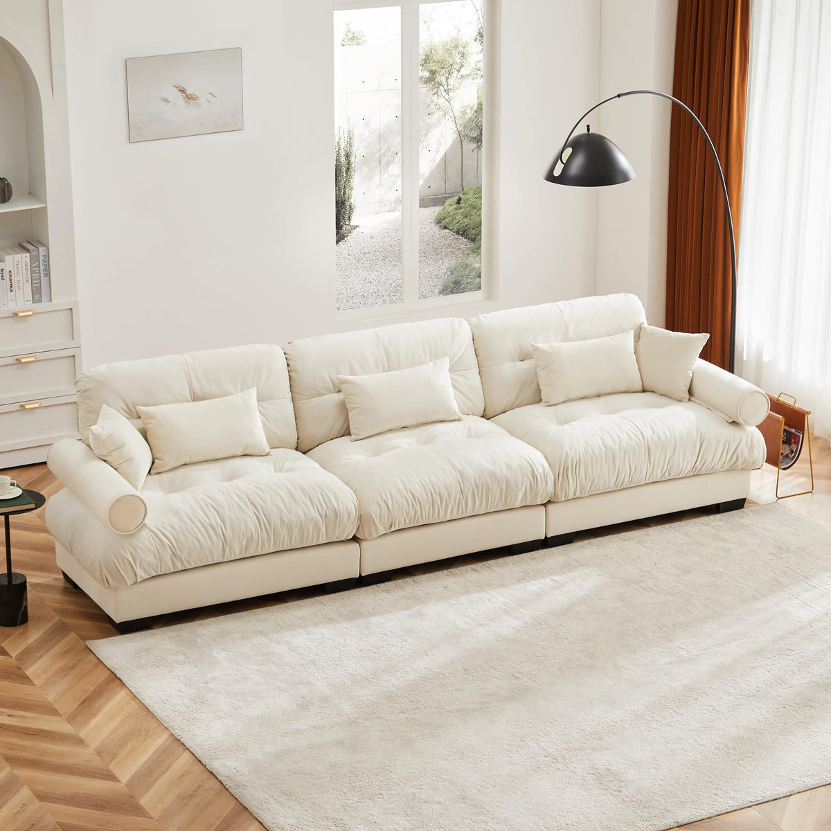 Versatile Camel Sofa for Living Room, Comfortable Modern Design, Couch