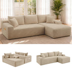 106" Modular Boneless Sofa, Sectional Chaise L-Shaped Couch for Living Room