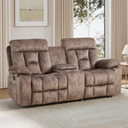 EBELLO 2 Piece Reclining Living Room Set, Soft Fabric Recliner Sofa Furniture Set, Included Power Lift Recliner Chair with Massage and Heat and 3 Seat Sofa, Dark Greenish-Grey