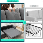 106.5" Convertible Sleeper Sofa Bed with Pull Out Couch, Dark Grey L Shaped Couch with Storage Chaise & Memory Mattress, Modular Sectional Couches with Wireless Charging & USB for Living Room