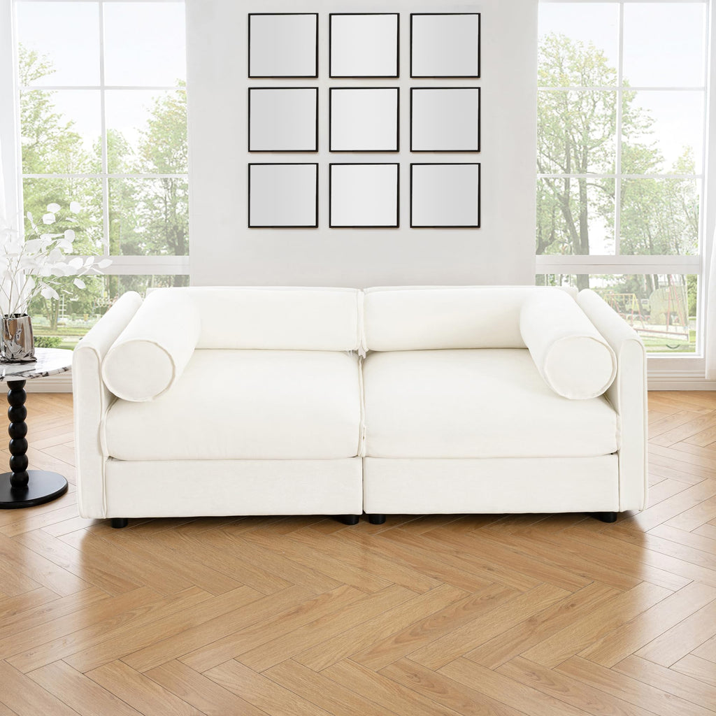 109'' Modular Sectional Sofa, Oversized 4 Seat L Shaped Couch with Storage Ottoman, Extra Deep Seat, Modern Comfy Convertible Chenille Sofa with Chaise, Lounge Couches for Living Room, Camel