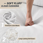 110.8" Oversized Cloud Modular Sectional Sofa, L Shaped Couch,White