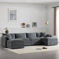 [NEW SKU of N723S1687B]136" Chenille Modular Sectional Sofa with Deep and