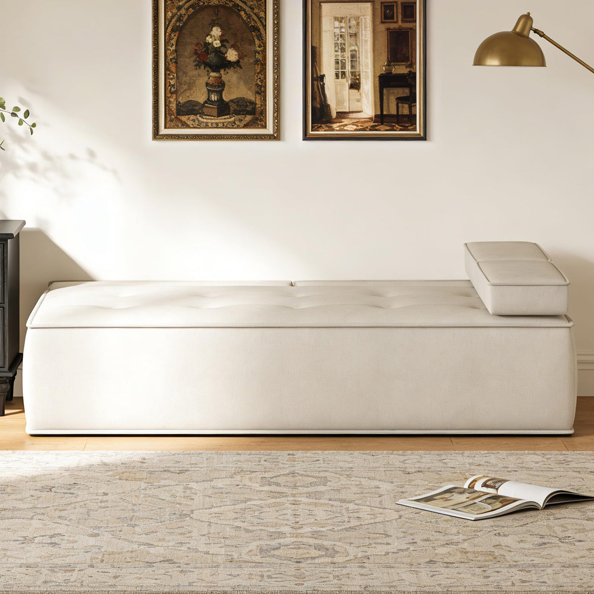 79" Modular Convertible Sofa Bed for Living Room Apartment