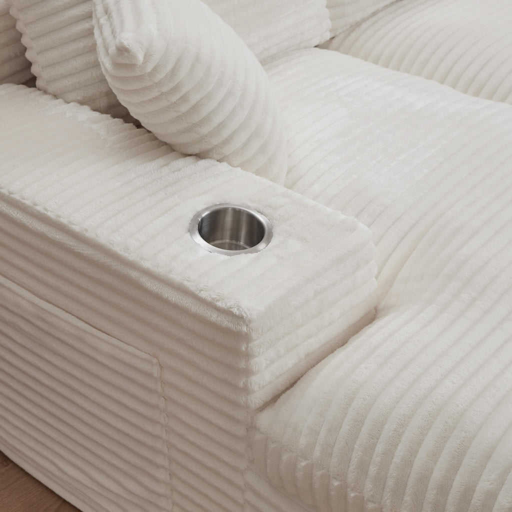 120" U Shaped Sectional Couches, Modular Sofas with Chaise