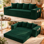 108" Modular Sectional Sofa Bed, L-Shaped Boneless Couch, Yellow