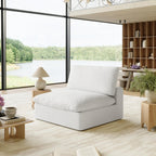 110.8" Oversized Cloud Modular Sectional Sofa, L Shaped Couch,White