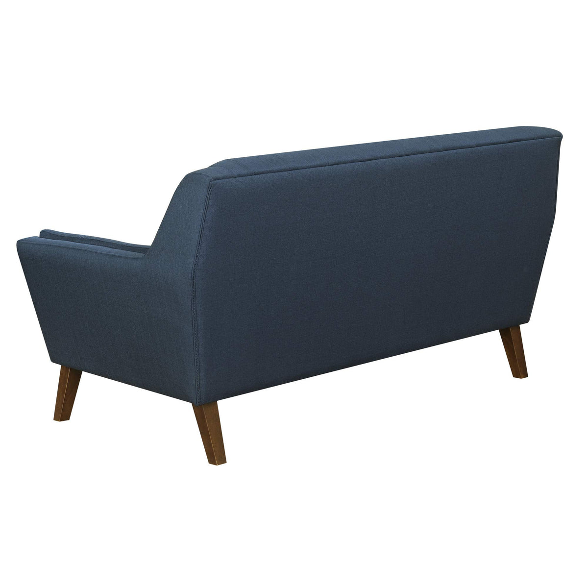 Wallace & Bay Browning Blue Loveseat with Deep Tufting and Stitching Details