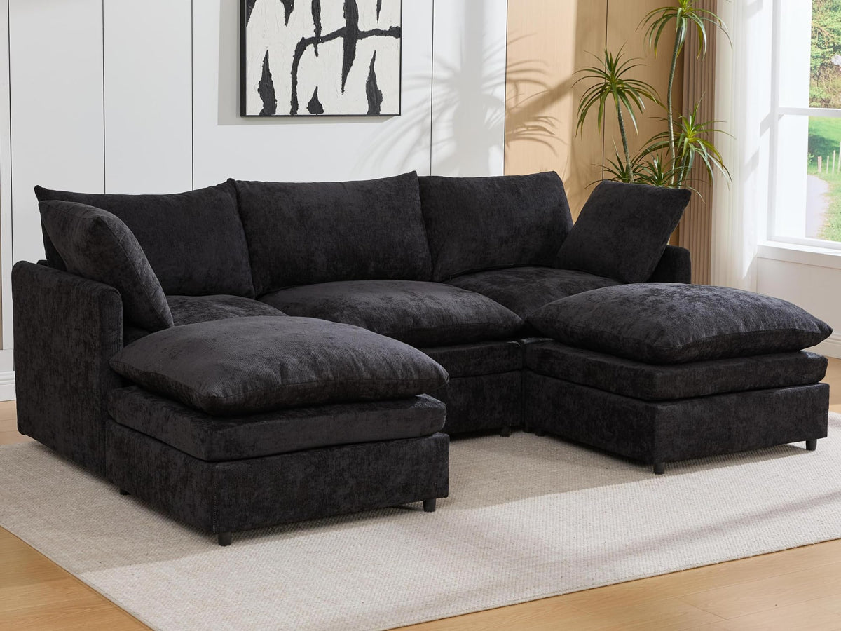 U Shaped Sectional Couches for Living Room 97"