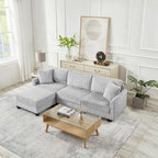 VidaNaticle 95" Boneless Modular Sectional Cloud Couch, Beige