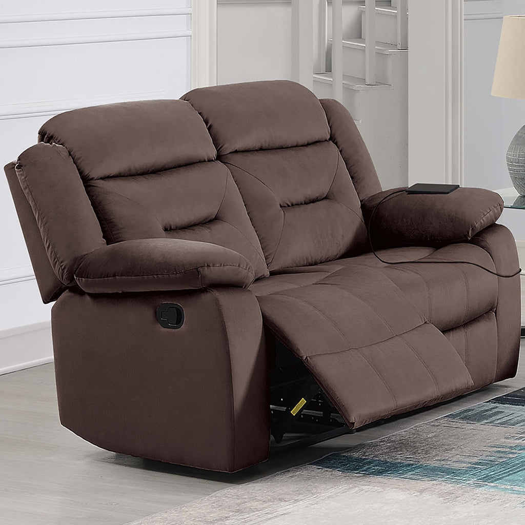 Velvet Manual 5-Seater Sofa Set with High Backrest Wide Armrest