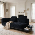 101" Boneless Couch with Raised Base, Deep Seat Cloud Sofa, Easy Clean