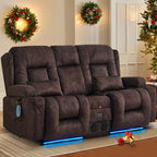 TUNYI Power Loveseat Recliner Sofa with Massage & Heat
