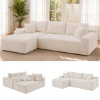 106" Modular Boneless Sofa, Sectional Chaise L-Shaped Couch for Living Room