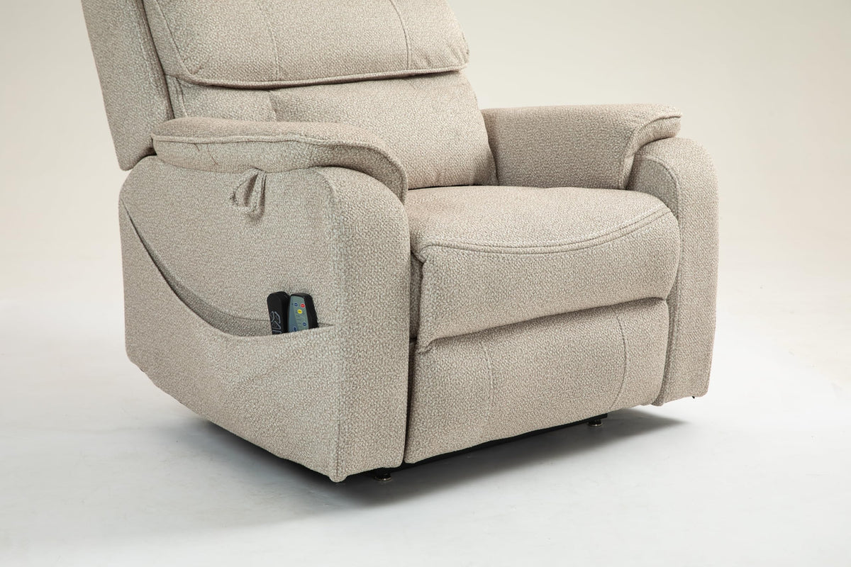 Tidyard Lounge Chair Recliner Sofa with Massage & Heat, Electric Lift Chair for Elderly, 180° Flat Lay, Remote Control, Cup Holder, Wireless Charging, 400 lb Capacity
