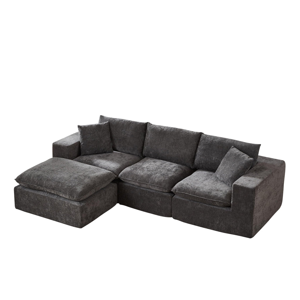 Tidyard Modern Chenille Cloud Sofa – Soft, Comfortable & Stylish Living Room Couch for Home, Apartment or Office Use – Easy to Combine, Durable Fabric with High-Density Sponge Fill
