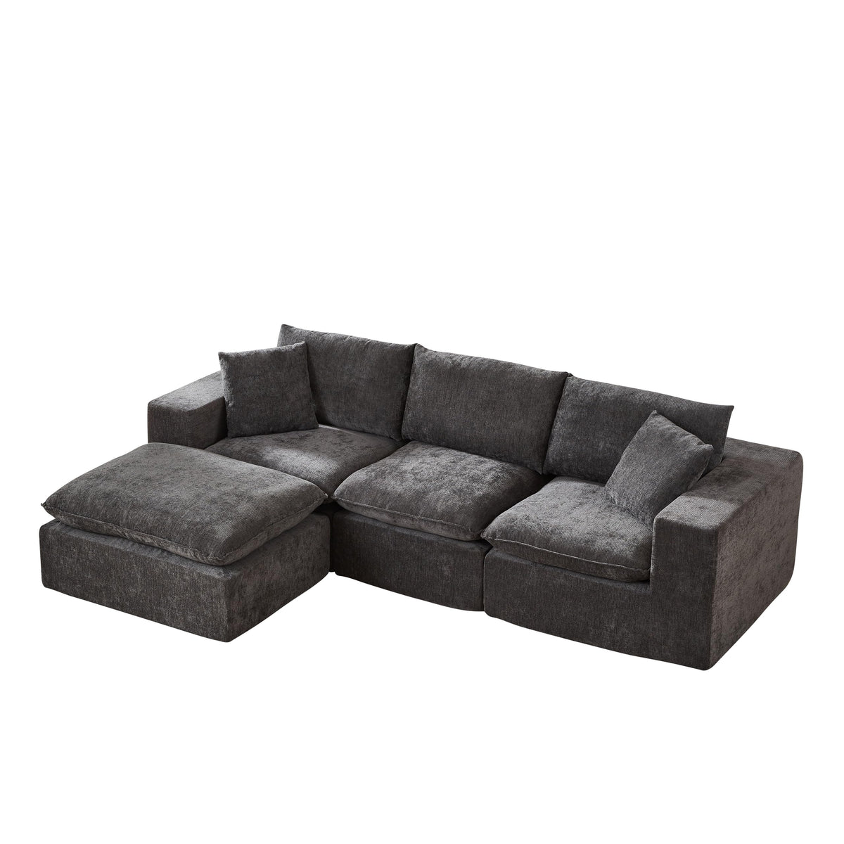 Tidyard Modern Chenille Cloud Sofa – Soft, Comfortable & Stylish Living Room Couch for Home, Apartment or Office Use – Easy to Combine, Durable Fabric with High-Density Sponge Fill