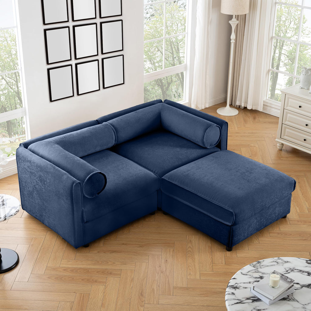 109'' Modular Sectional Sofa, Oversized 4 Seat L Shaped Couch with Storage Ottoman, Extra Deep Seat, Modern Comfy Convertible Chenille Sofa with Chaise, Lounge Couches for Living Room, Camel
