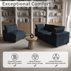 WJShome Cloud Couch Modular Sectional Sofa,118" Oversized V Shaped Sofa with Storage Ottoman for Living Room,Plush 6 Seater Convertible Sectional Couch,Covers Washable&Replaceable,Black