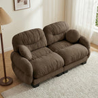 116" U Sectional Couches for Living Room, 3 Seater Modular Couch with 2 Ottoman, Cloud Sofa with Soft Chenille Fabric, High-Density Foam Cushion, Living Room Furniture, Beige
