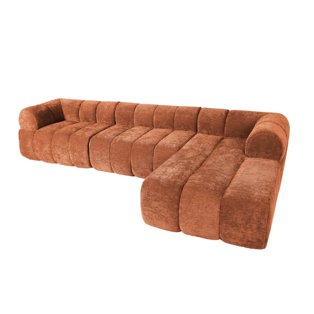 122" L Shaped Sectional Sofa with High Density Fully Compressed Sponge and Chaise Lounge, 2 Set, Fully Assembled Right Hand Facing, Perfect for Living Room, Lounge