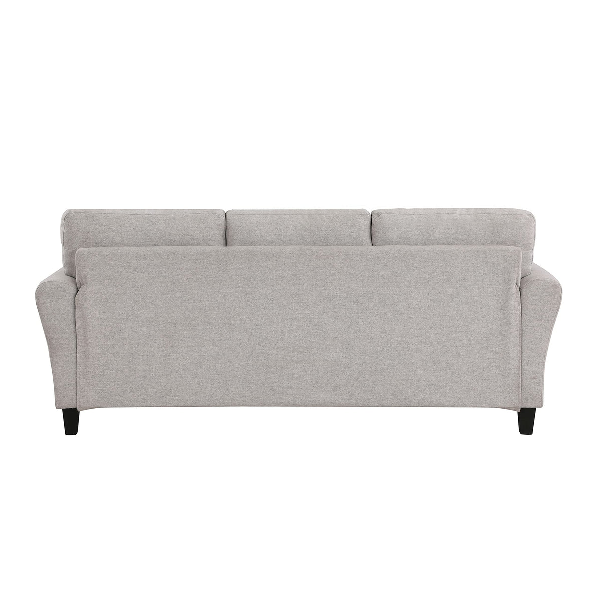 Tidyard Modern Transitional Sand Hued Textured Fabric Sofa with Attached Cushions, Solid Wood Frame, Pocket Coils, Faux Wood Feet, 80.? x 3? x 34.?H