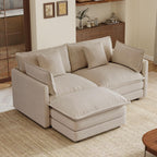 103.8" Modular Cloud Couch Chenille Sectional Sofa L Shaped Couch