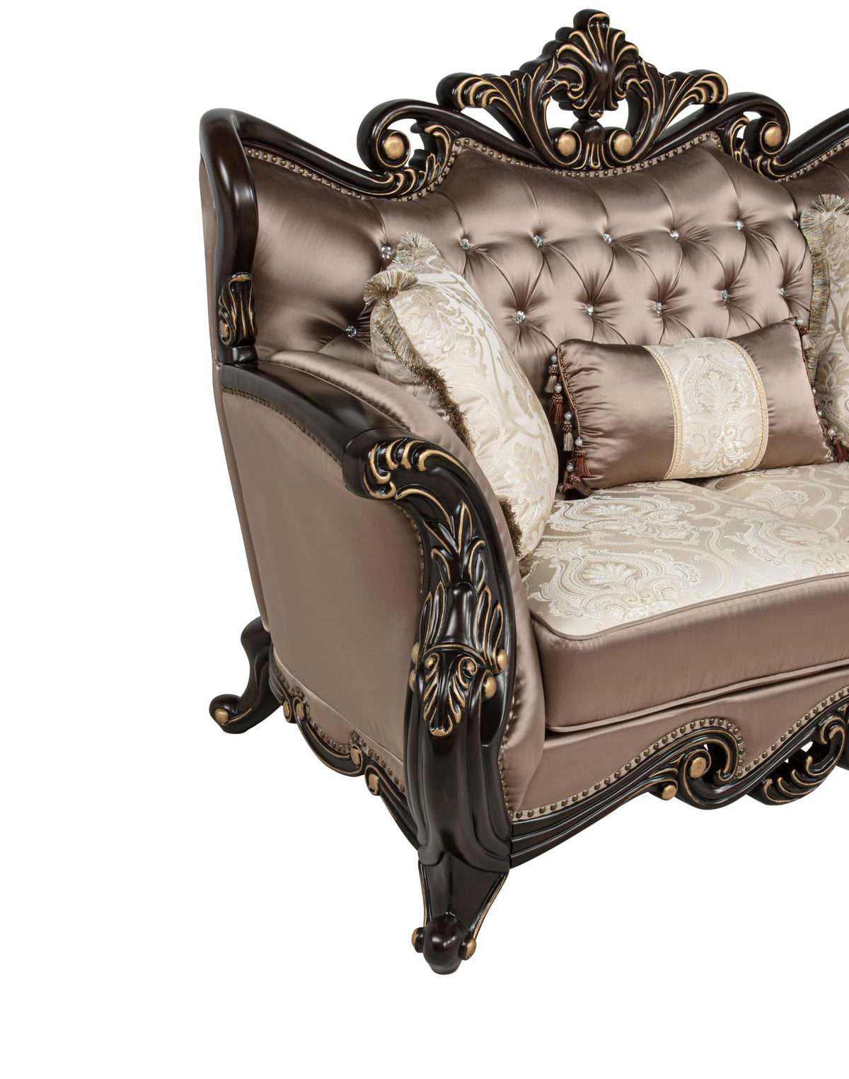 Tlerra Victorian Classic Living Room Loveseat - Desert Sand