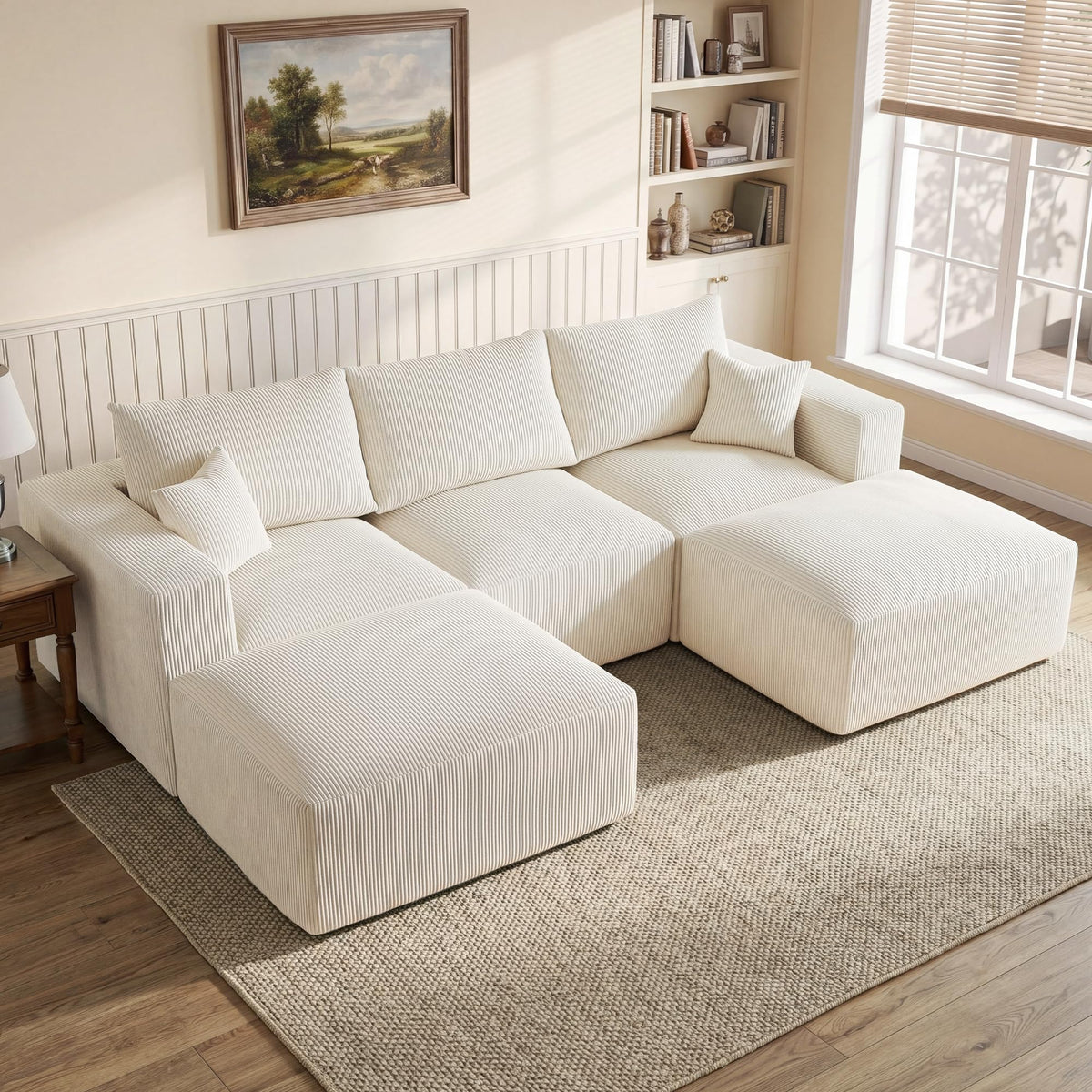 113" Modular Sectional Sofa Bed Boneless Sofa Couches for Living Room