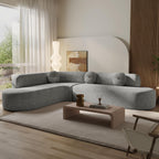 109.4'' Curved Modular Sectional Sofa, Round Sofa with Soft Upholstery