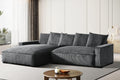 106.7-Inch L Shaped Left Facing Sectional Sofa with Chaise, Corduroy Uphol