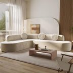 109.4'' Curved Modular Sectional Sofa, Round Sofa with Soft Upholstery