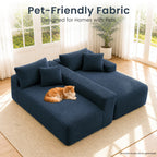 106" Modular Boneless Sofa, Sectional Chaise L-Shaped Couch for Living Room