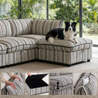 125" Oversized Modular Sectional Sofa with Storage,Convertible L/U-Shaped Chenille Cloud Couch with Reversible Chaise, 8 Seater Storage Sectional Sofa for Living Room