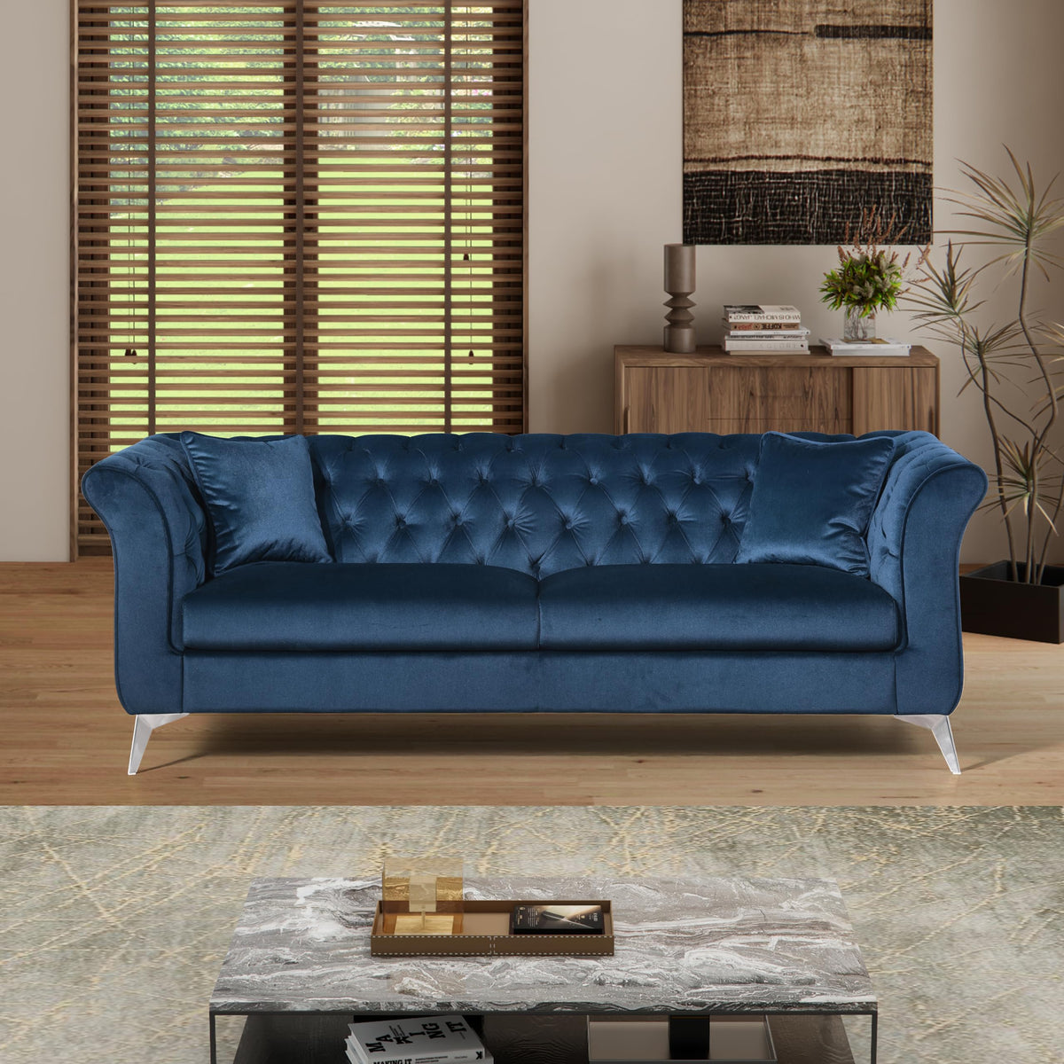 102 Inch Modular L-Shaped Sofa with Storage, Black Linen Fabric Sectional