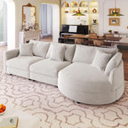 109.4'' Curved Modular Sectional Sofa, Round Sofa with Soft Upholstery