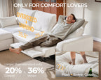 125" Modular Power Reclining Sectional Sofa 3 Seater Couch, Chenille